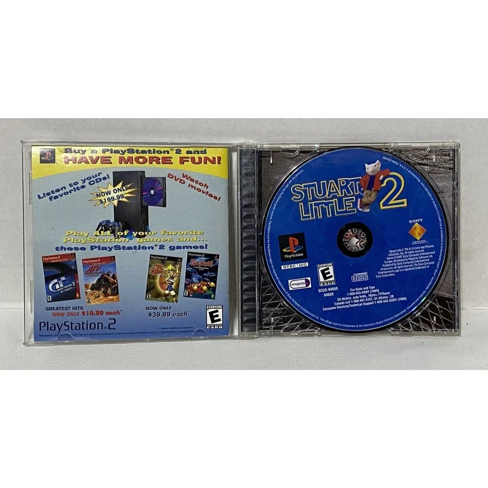 Stuart Little 2 (Sony PlayStation 1, 2002) Complete. Tested. Black Label 🔥